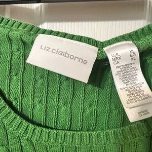 Liz Claiborne green sweater xl